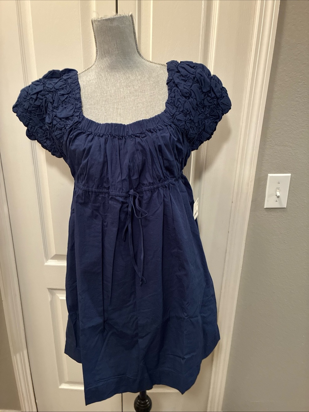 Free people flaunt it navy blue mini dress size large